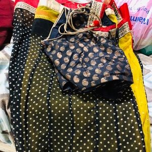 Half &half saree wear just one